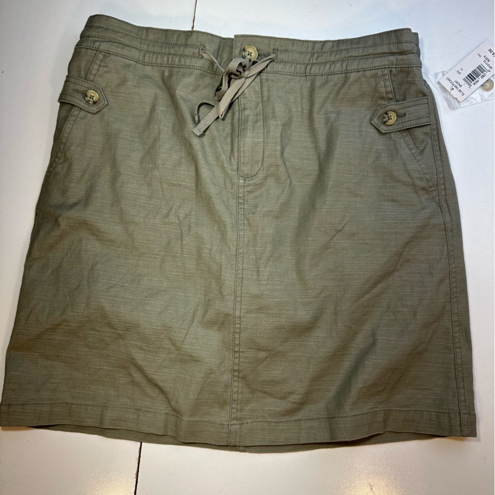 Cafe Marrakech Olive Green Chino Skirt With Built‎ In Underneath Shorts NWT 8